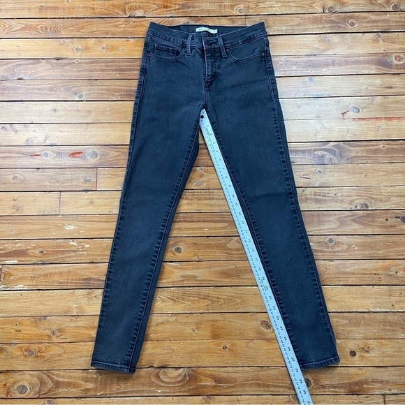 Levis 311 jeans faded black shaping skinny mid rise slimming forever classic 25 - Picture 10 of 14